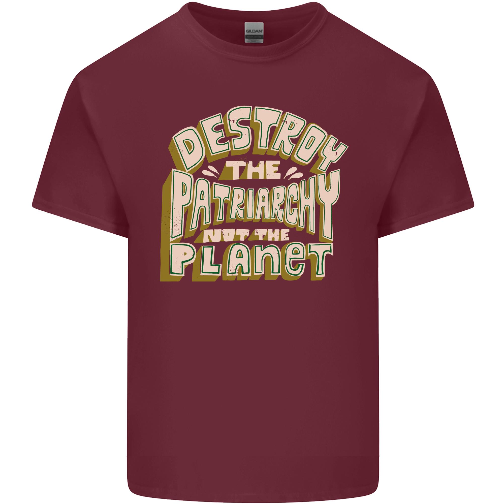 Destroy Patriarchy Not the Planet Climate Change Unisexs Light Cotton TShirt S