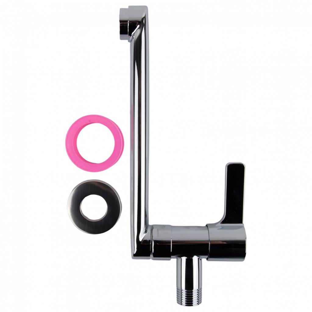 Extendable Wall Mounted Faucet Made of Stainless Steel for Cleaning Tasks