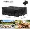 GOOGO Patio Furniture Cover 150x90x75cm Waterproof UV Resistant 420D Oxford Fabric Garden Table Chair Protective Cover