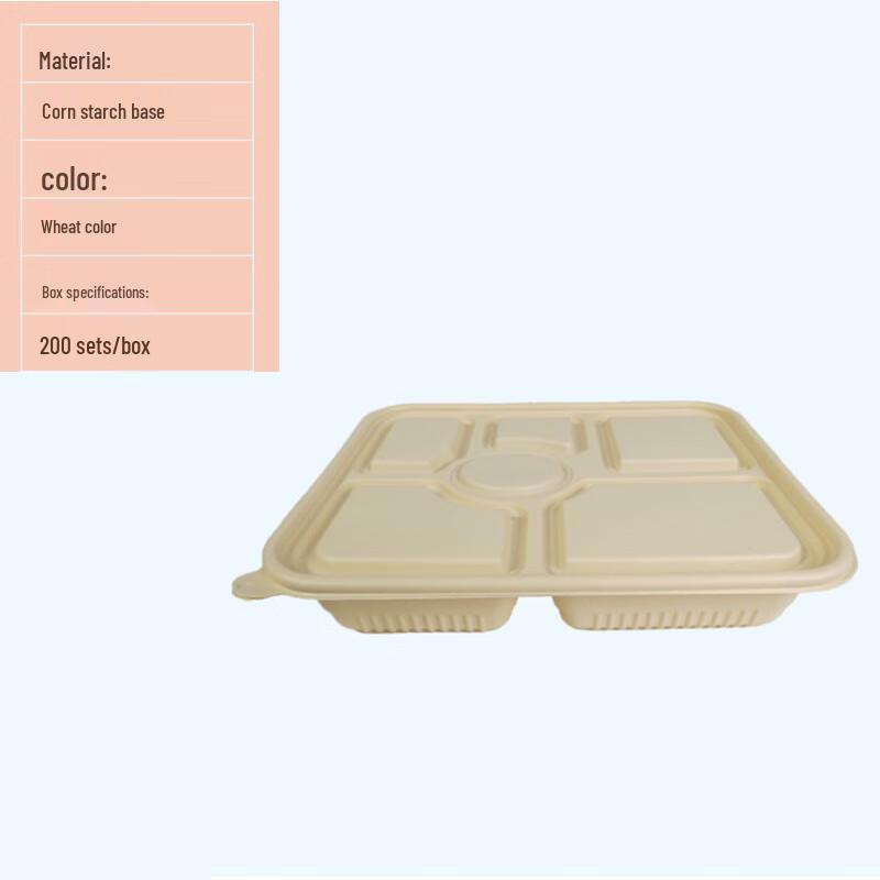 Biodegradable Corn Starch Takeaway Food Containers with Lids
