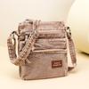 Vintage Denim Bag Women's Multi-Layer Crossbody Mobile Phone Bag Shoulder Bag