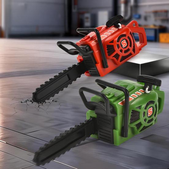 Llavero Cadena de Motosierra Compacta con Cuerda Interactiva para Tirar Juguete de Descompresión Mango Ajustable Cadena de Sierra Desmontable Herramienta Realista