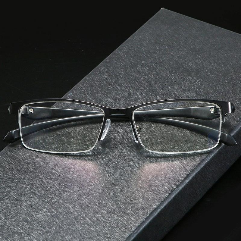 Half Frame Business Presbyopia Glasses Trendy Double Light Presbyopia Glasses for Both Men and Women
