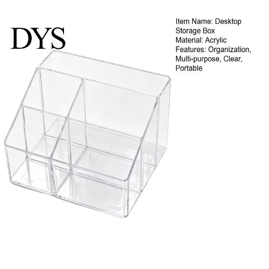 Acrylic Organizer for School Supplies Desk Organizer, Multi Compartments Pen Pencil Holder, Clear Desktop Storage Workstation Organization Drawer Box,