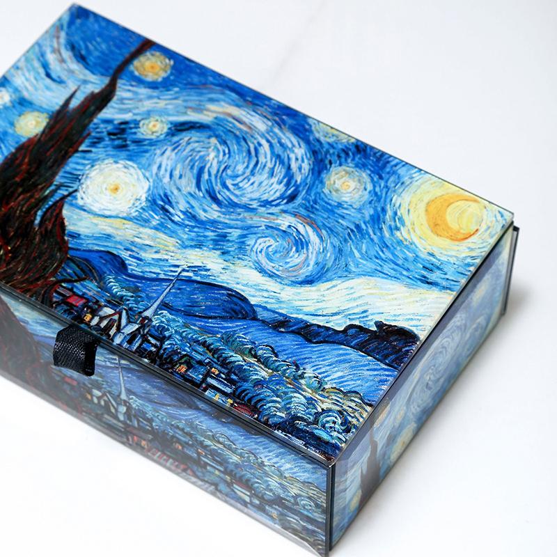 Small Jewelry Box Glass Velvet Trinkets Storage Boxes for Bedroom Necklace Organizer Earring Box Bracelets Watch Display Gifts