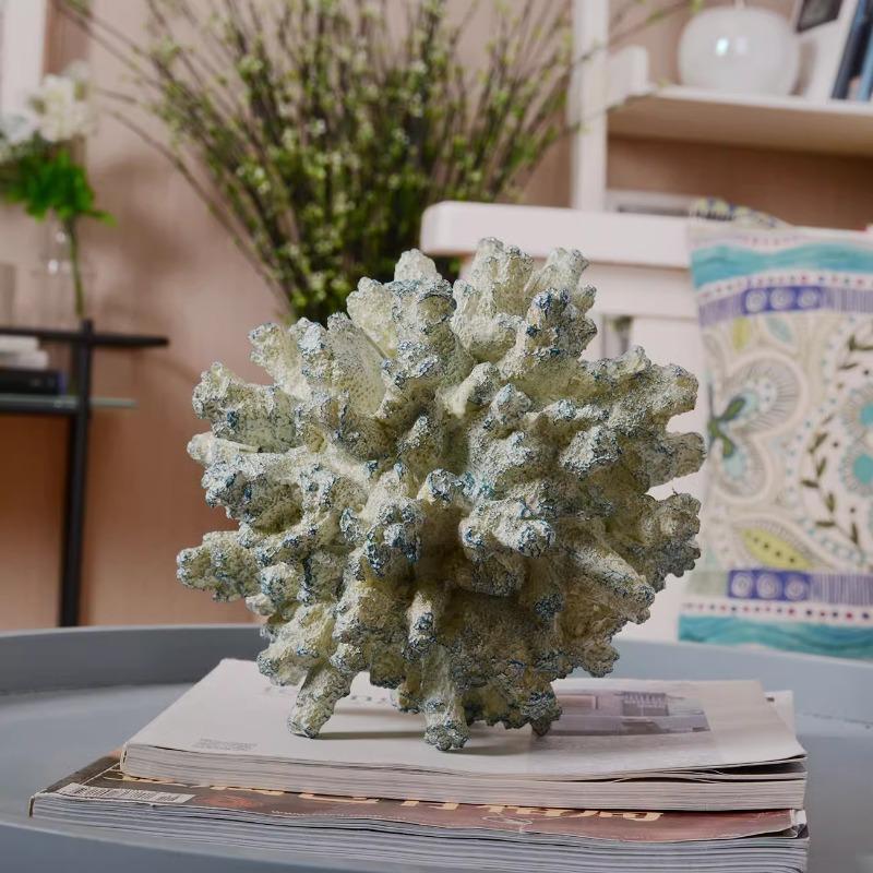 European-style Marine Coral Ornaments Resin Crafts Coral Sculpture Living Room Office Bookcase Art Ornaments Home Decoration New