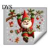 Christmas Window Clings Cute Gnome Static Cling, Removable Decal with Holly Bell Glass Stickers Gingerbread Snowflake, Holiday Decor for Home