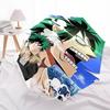 1pc My Hero Academia Boku No Hero Izuku Midoriya Katsuki Bakugo Outdoor Umbrella Automatic Opening and Closing Portable 3-Fold Design 8-Rib Iron Frame