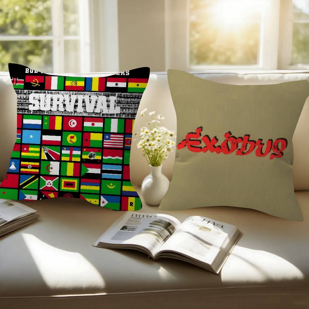 Classic Bobs Marley & T-The Wailers Pillow Cover Sofa Cushion Cover Home Room Decoration Children Gift
