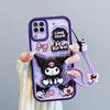 KEYSION Shockproof Case for Samsung A12 A22 4G with Lanyard Silicone Cute 3D Cartoon Doll Phone Cover for Galaxy M32 M12