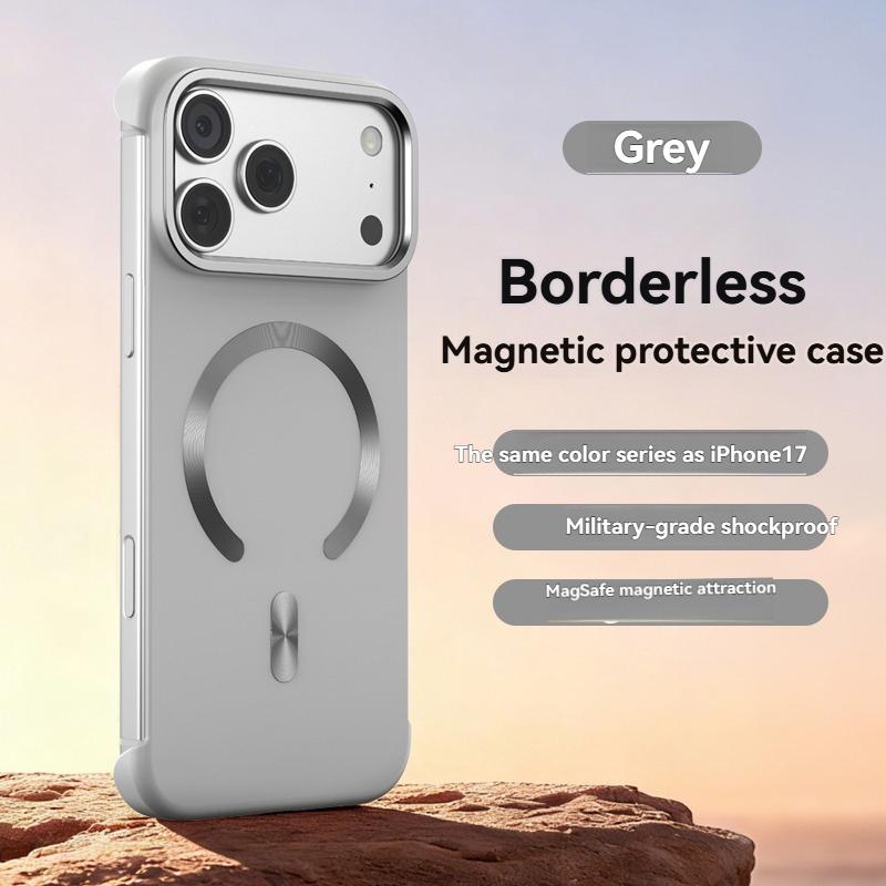 World's First Frameless Magnetic Phone Case - Ultra-Thin Anti-Scratch & Shockproof with Full Edge Protection, Compatible with MagSafe Accessories