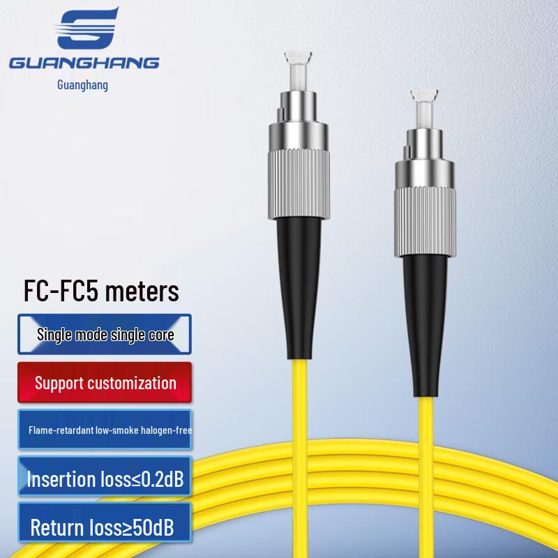 Guanghang Telecom-Grade Single Mode Simplex Fiber Optic Patch Cable