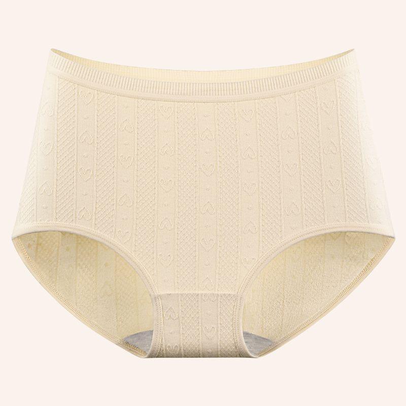 

Великий розмір Жіночі весняно-осінні бавовняні антибактеріальні зручні для шкіри без слідів висока талія трикутник трусики 3XL тілесний