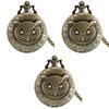 Vintage Bronze Late Sleeping Man Necklace Quartz Pocket Watch Clock Chain Men Women