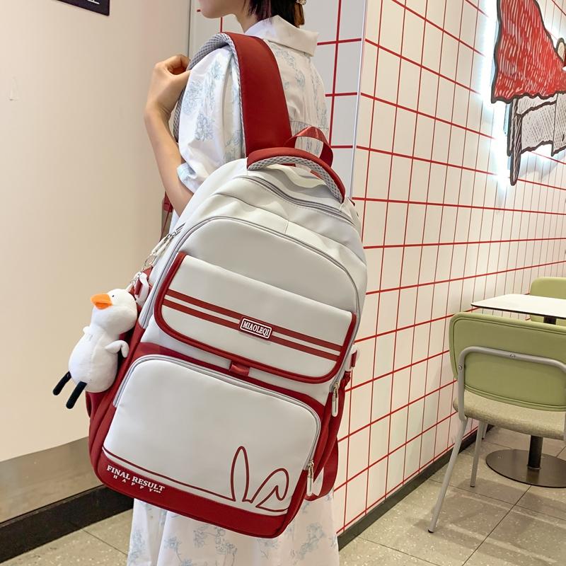 Женский рюкзак большой вместимости нейлоновый водоотталкивающий студенческий цветной — фото 3