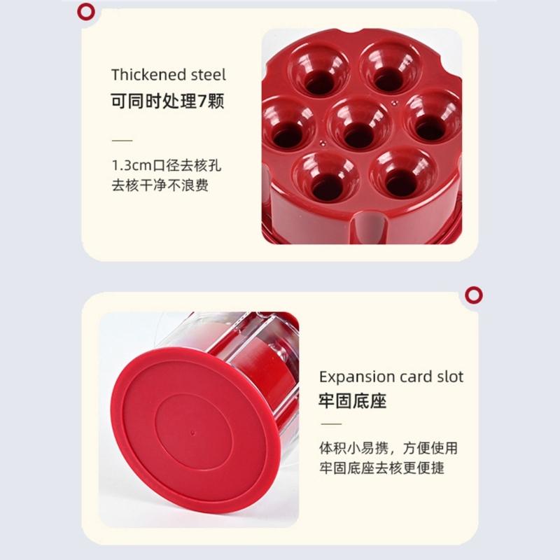 Multiple Hole Press Designs Cherries Stone Remover Safe ABS Materials Kitchen Utensils Juice Shop Fruit Tool