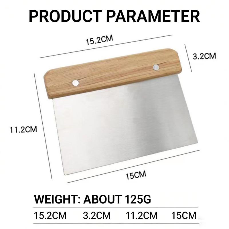 Stainless Steel Cake Scraper with Scale Versatile Dough Cutter for Baking Pastry Bread Kitchen Accessory