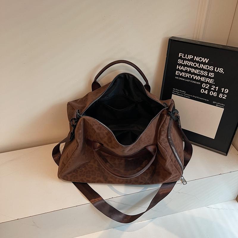 Geantă Sport de Capacitate Mare Imprimeu Leopard Geantă de Voiaj Geantă Fitness Geantă Duffel