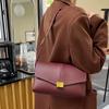 Autumn and Winter New Leather Large-capacity Envelope Single Shoulder Versatile Fashion Simple Commuting Korean Version Messenger Small Square Bag
