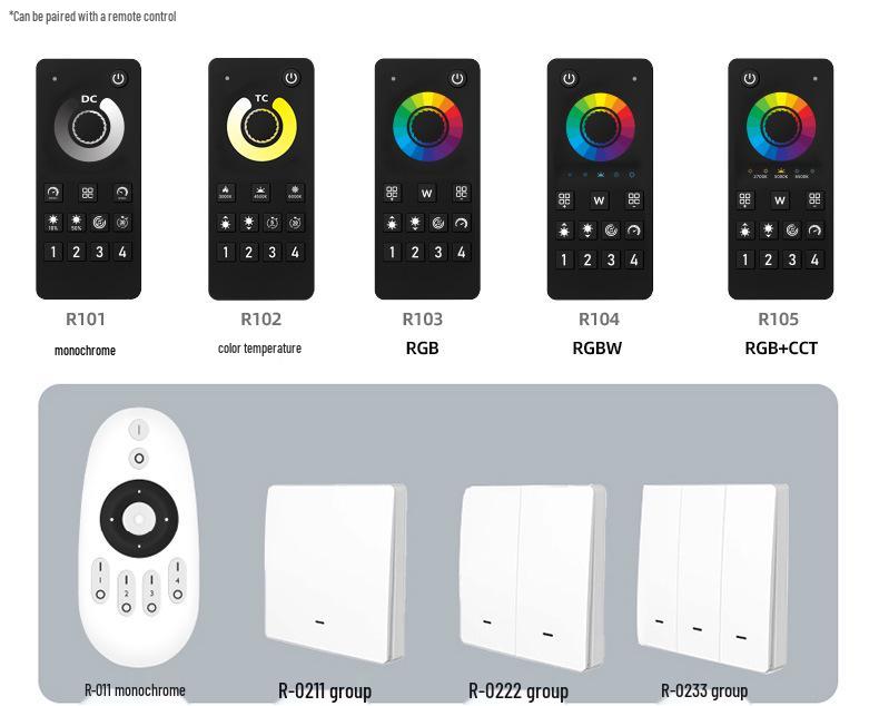 Taki Smart WiFi LED Dimmer Controller: RGBWC Seven-Color Wireless Touch Light Strip