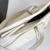 Large Leather Tote Bag with Front Zip Pocket and Adjustable Straps Stylish Women's Everyday Shoulder Bag