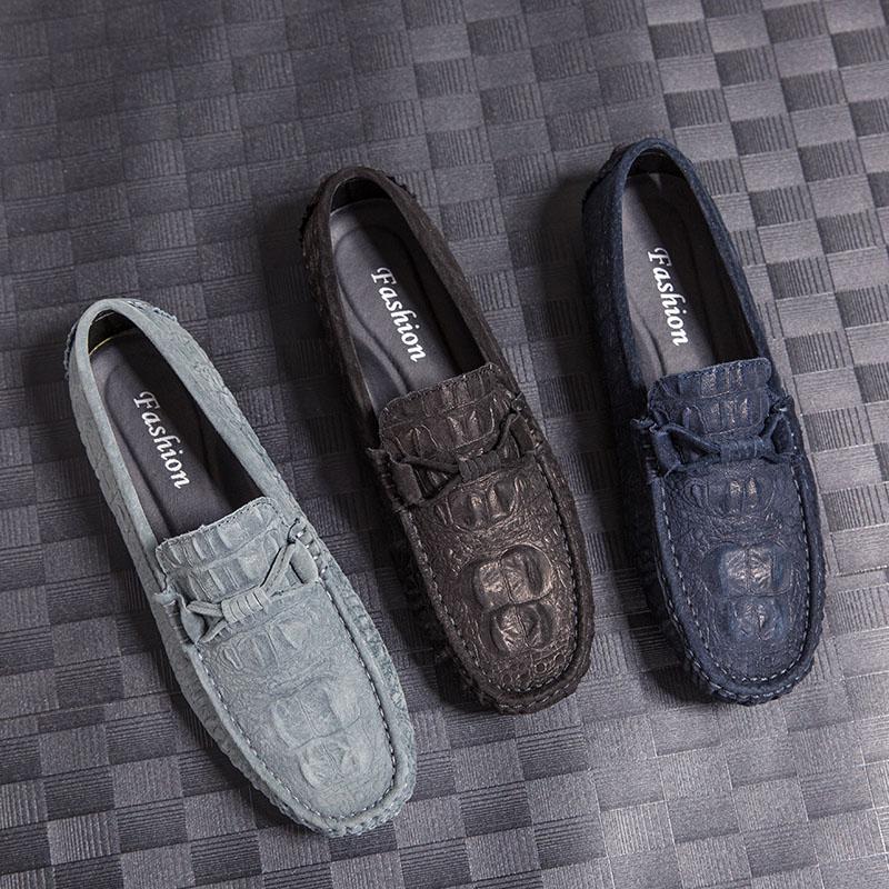 Suede Leather Penny Loafers Mens Flat Men Casual Shoes Slip-On Flats Soft Driving Shoes Man Moccasins Mocasines Hombre 2024