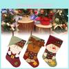 Santa Claus Stocking Nonwoven Craft For Christmas Party Gift For Holiday Celebration