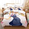3D Kawaii Girl Miss Kobayashi's Dragon Maid Bedding Set Anime Three-piece Set Adult Kid Bedroom Duvet Cover Sets Home Textiles