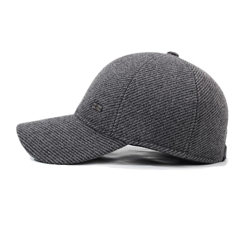 Autumn Winter Men's Warm Cap Middle-Aged Baseball Cap Outdoor Velvet Thick Cotton Cap