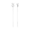 Sweet Asymmetric Rabbit And Carrot Threader Earrings For Women Unique Design Dangle Drop Ear Jewelry Fashion Accessories