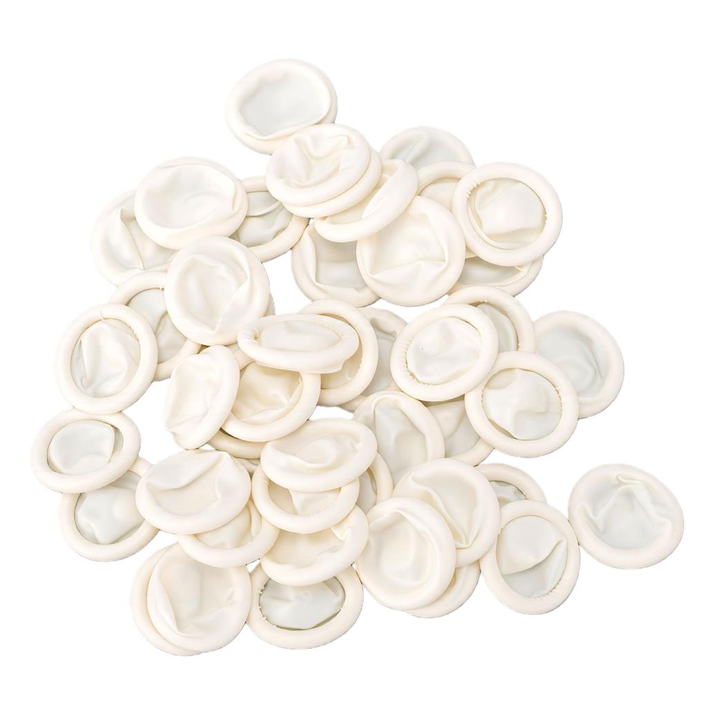 500 Pcs Latex Finger Cots Non Slip Thickened Disposable Fingertip Protective Cots Prevent Scratches for Nail Salon