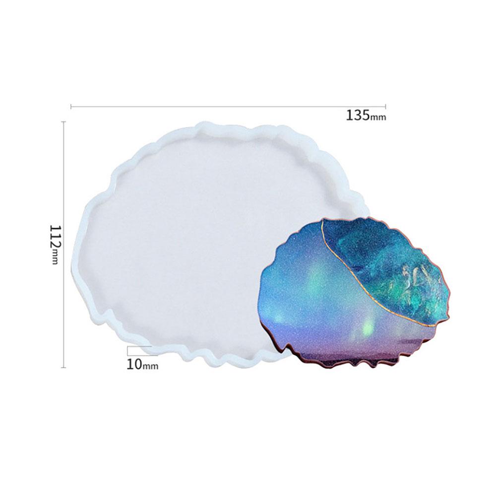 Silicone World DIY Coaster Resin Epoxy Mold Tea Coaster lrregular shape Resin Molds Silicone Wine Glass Coasters Epoxy Mould