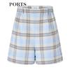 PORTS Women's French Plaid Casual Long Pants