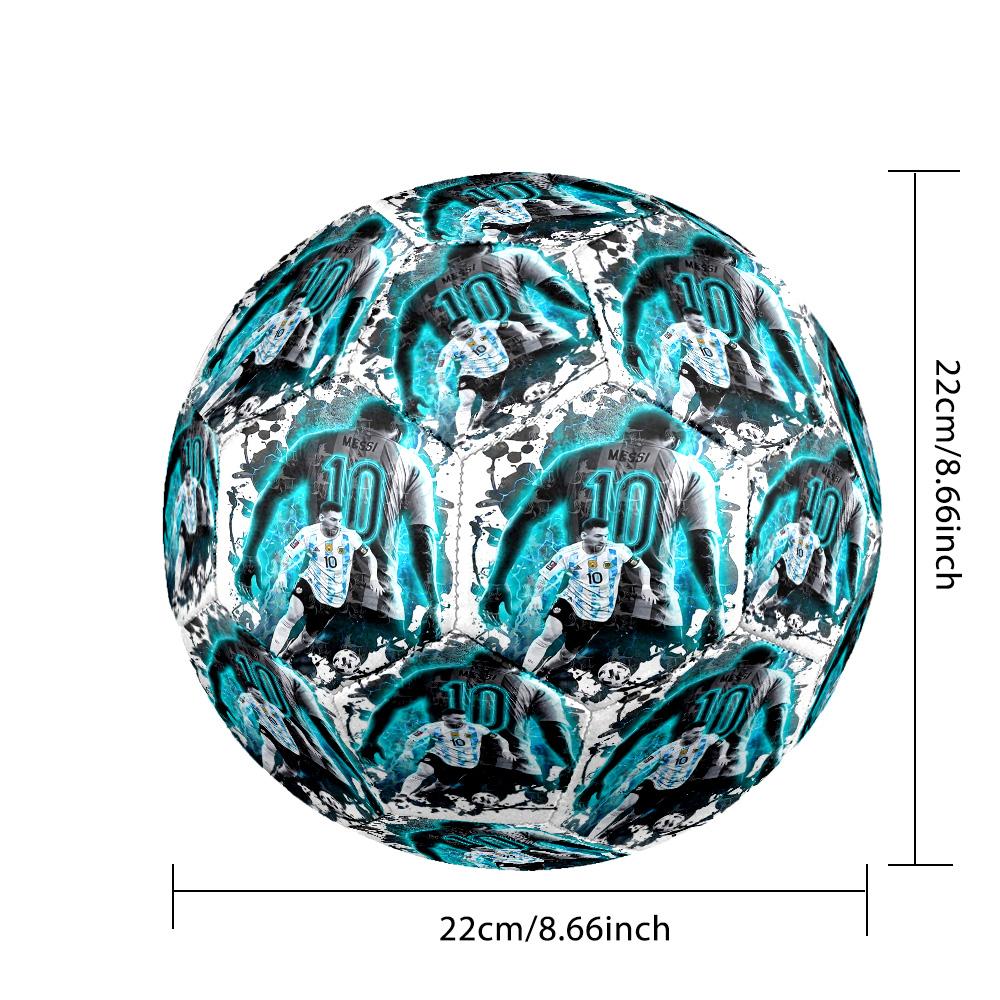 Lionel Messi Theme soccer ball Size 5 Soccer Ball Soft Touch Professional Training Football for Outdoor Sports
