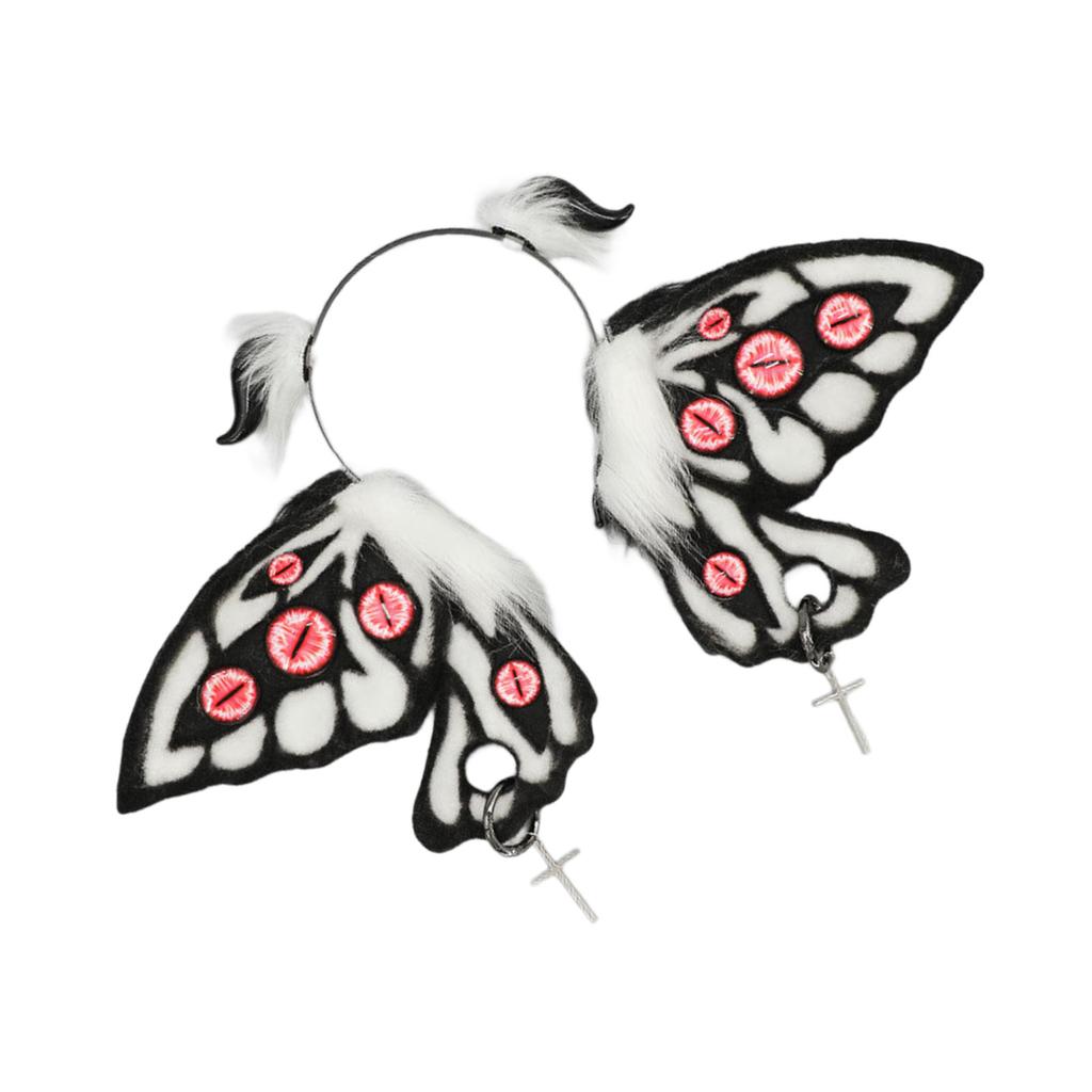 Furry Moth Theme Hairhoop Anime Character Cthulhu Costume Halloween Headwear Women Stage Performances Hairhoop for Party