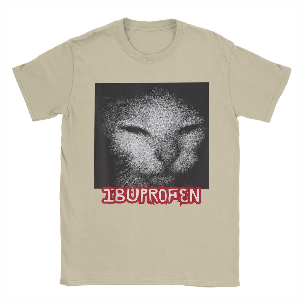 Harajuku T-Shirt Ibuprofen Funny Cat Meme Unhinged Cringe T-Shirts Novelty Tee Shirt for Mens Summer Y2K Short Sleeve Clothing
