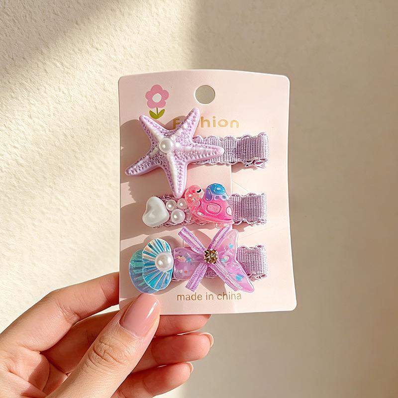 Pink 50-Piece Cute Hair Clip Set: Sweet Girly Japanese Cartoon Bangs Accessories