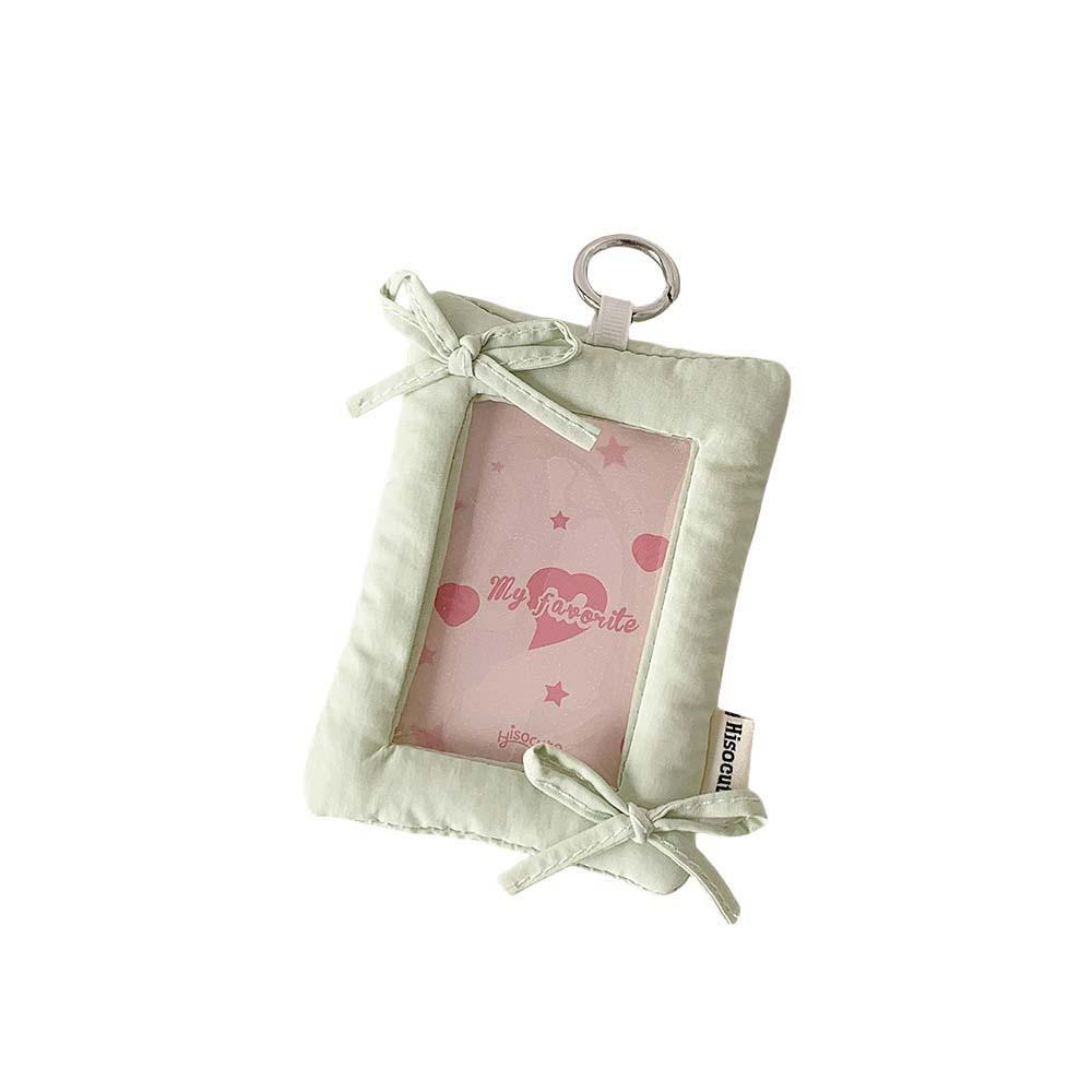 Bowknot Photo Photocard Frame with Keychain Idol Card Display Protector  Card Decor