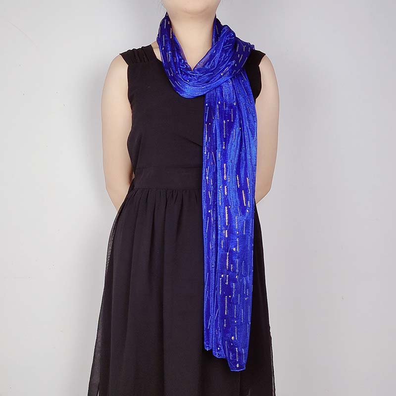 Fashion Gold Silver Thread  Long Shiny Sunscreen Shawl Female Transparent Yarn Wedding Bridesmaid Party Evening Dress Scarf R57