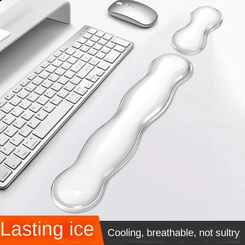 Ergonomic Mouse Pad Wrist Antislip Silicone Transparent Wrist Brace Support Mat Memory Wrist Pad Computer Laptop Keyboard Mat