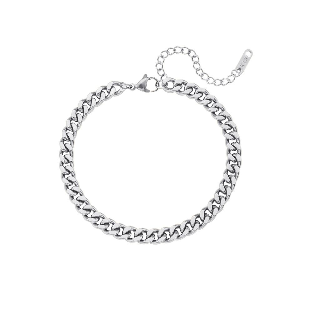 2026 Trendy Miami Cuban Chain Anklets 18K Gold Plated Punk Different Width Waterproof Anklets for Women Jewelry Accessories