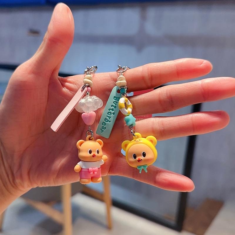 Butterbear Mini Duo Pack Keychain, Adorable & Exquisite Cartoon Bear Bag Charm Pendant