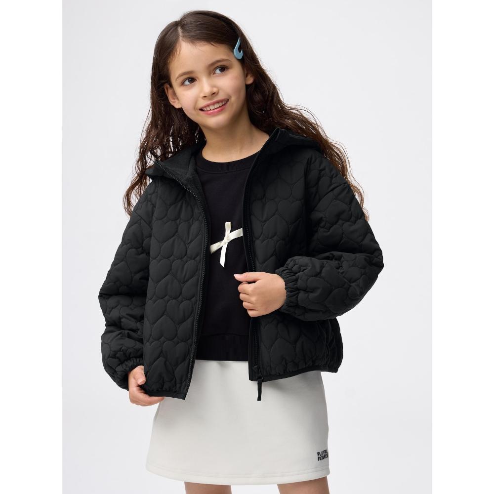 

Gu By Uniqlo Девочки Теплый Стеганый Блузон с Сердечками 09 BLACK/100cm