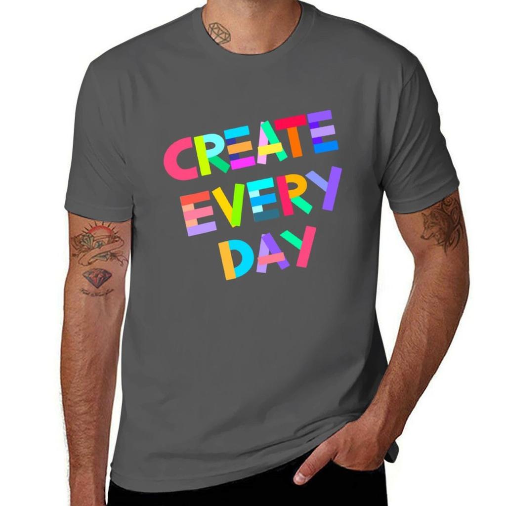 Create Every Day TShirt Holiday Casual Short Sleeve Top