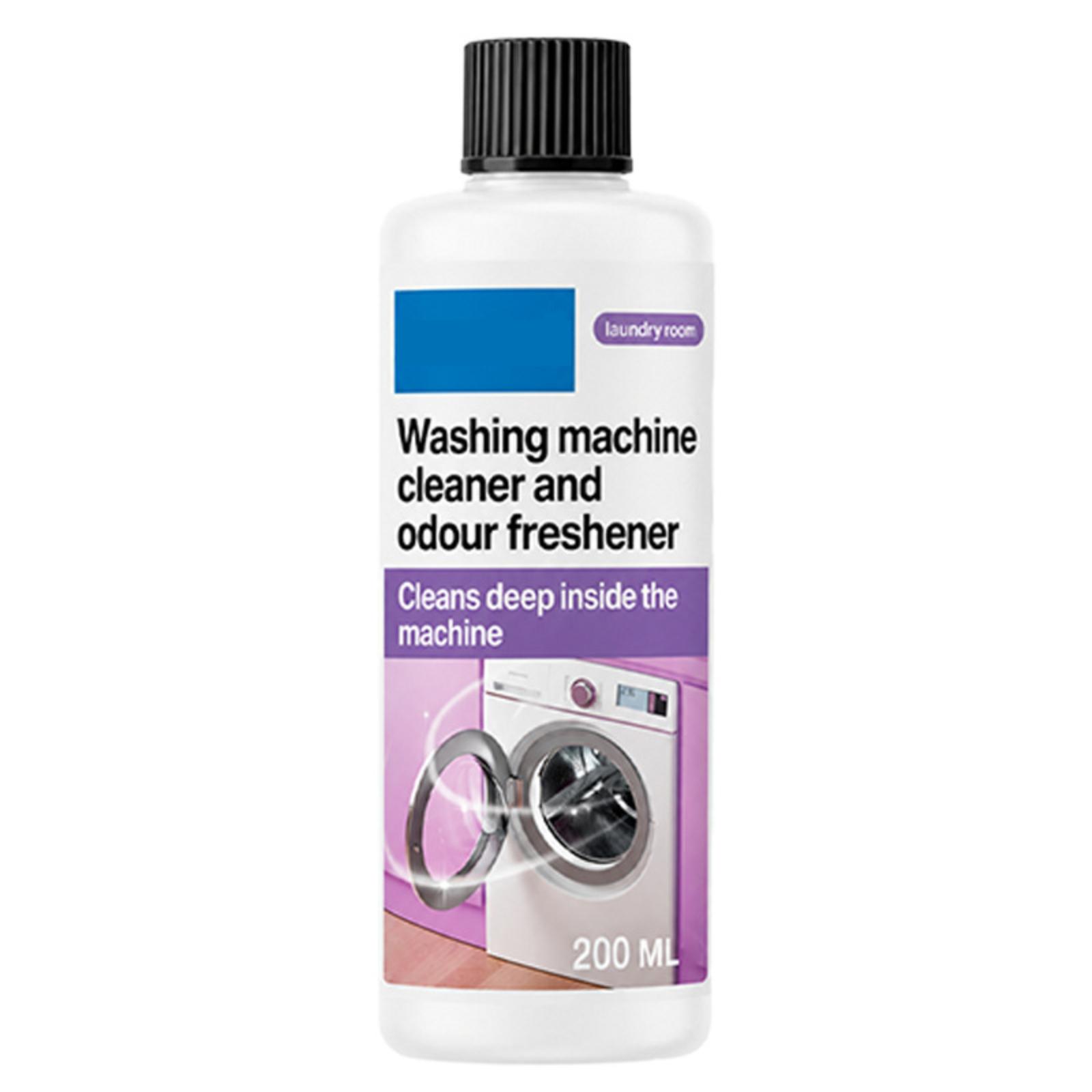 Washing Machine Cleaner and Odour Freshener 200ml Deep Cleaning Solution for Washing Machines Removes Residue and Odours Maintains Appliance Hygiene One Size