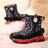 Children's Snow Boots for Boys Sneakers Winter Kids Warm Snow Boots Sport Leather Shoes