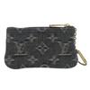 Used LOUIS VUITTON Coin case Pochette cree M95616 Monogram denim gray black Accessory