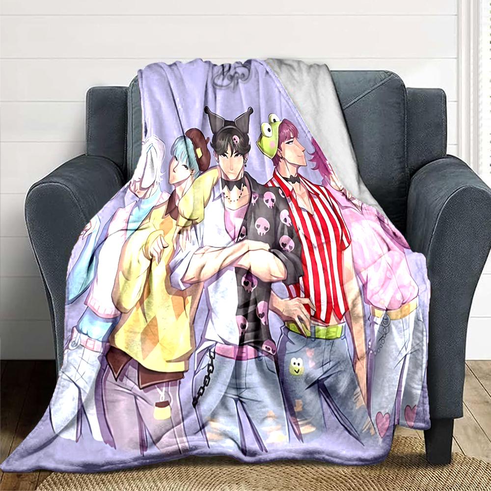 1Pc Chunli'S Dynamic Duo Blanket For Couch Bed Plush Cozy Fuzzy Blanket Super Soft Warm Blankets For Fall And Winter 0918208