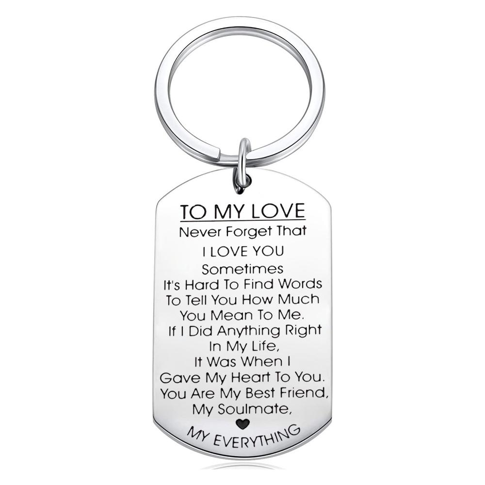 Wife Wedding Boyfriend Anniversary Lover Gifts Keychain Valentines Day Key Ring TO MY LOVE