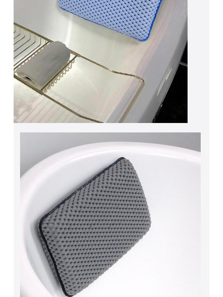 Waterproof PVC Foam Bath Pillow with Suction Cups for Home & Hotel Spa